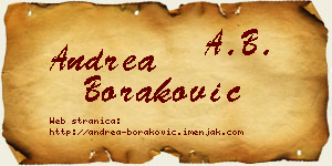 Andrea Boraković vizit kartica